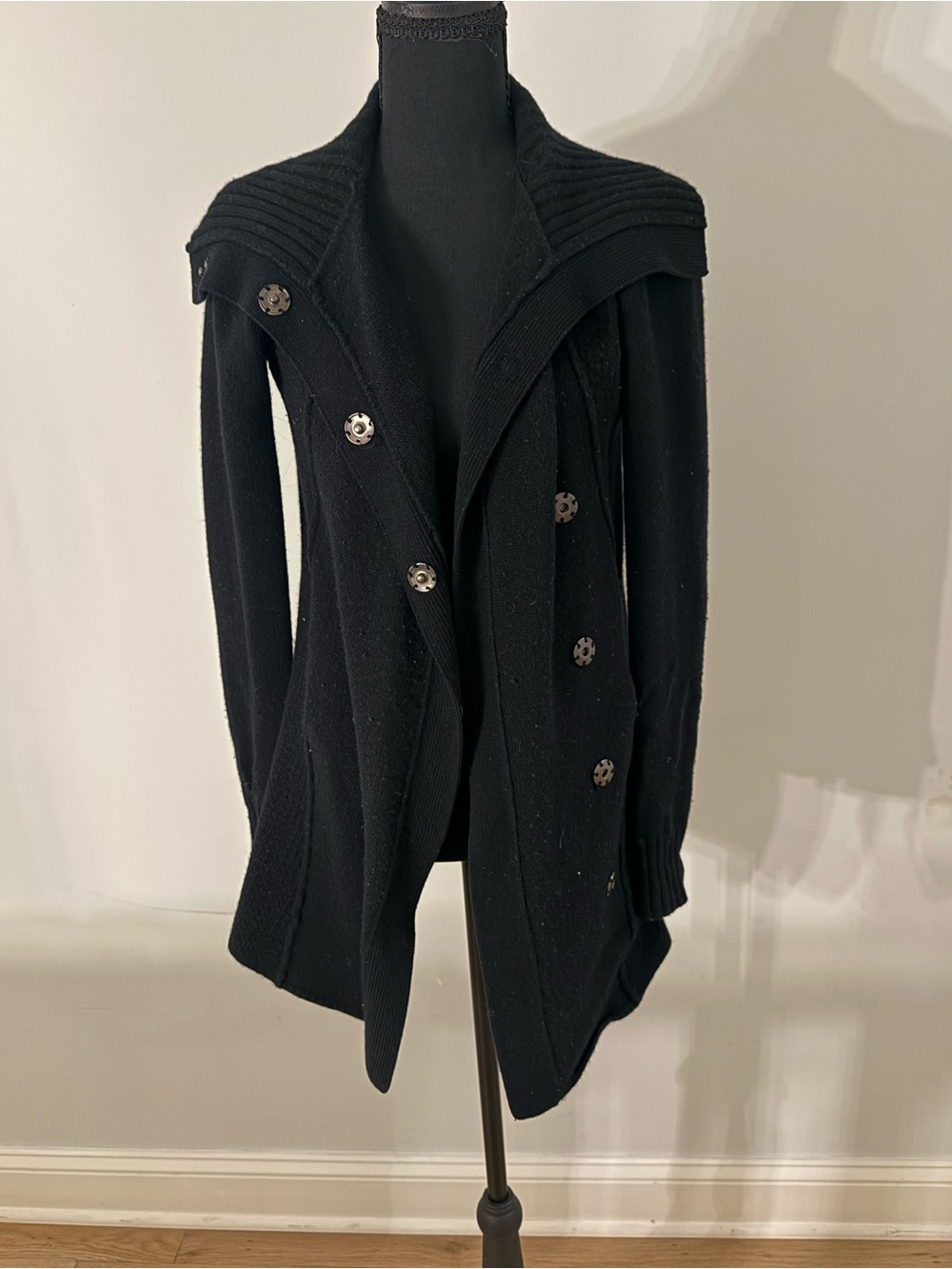 Michael Stars Wool Button-Front Knit Jacket